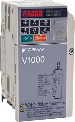 YASKAWA V-1000 PT.# CIMR-VU2A0006FAA – 1HP / 6.0AMPS, 200-240VAC